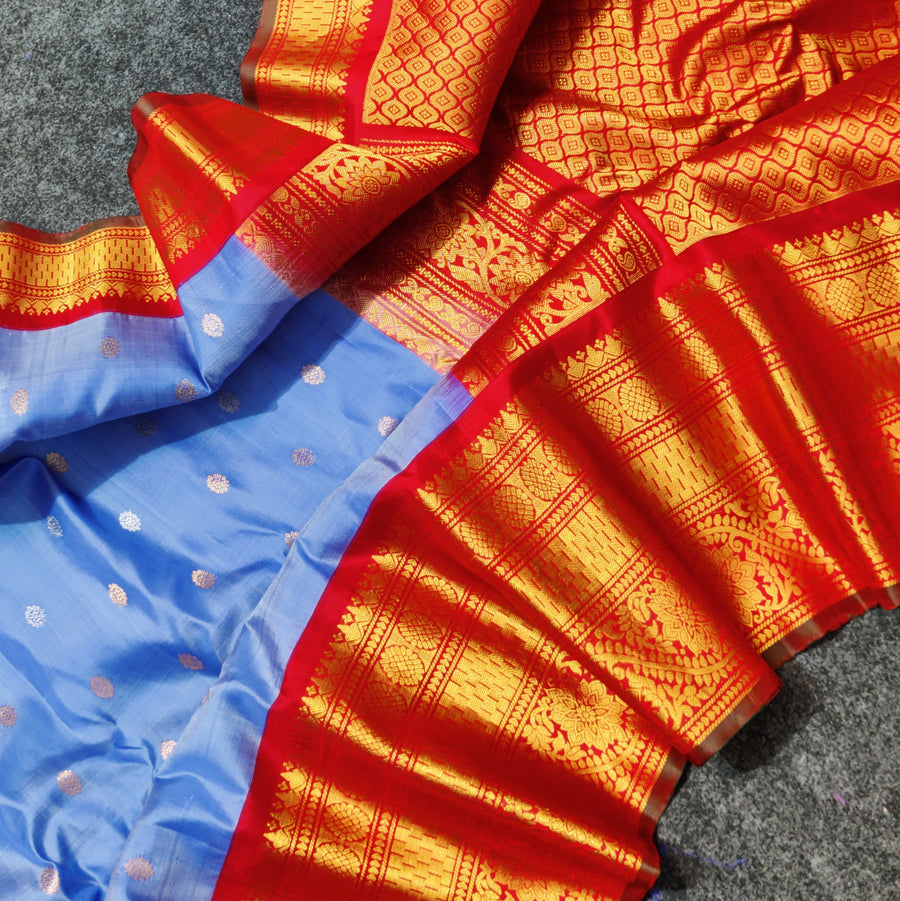 Gadwal pure handloom kuttu silk saree - GPS126