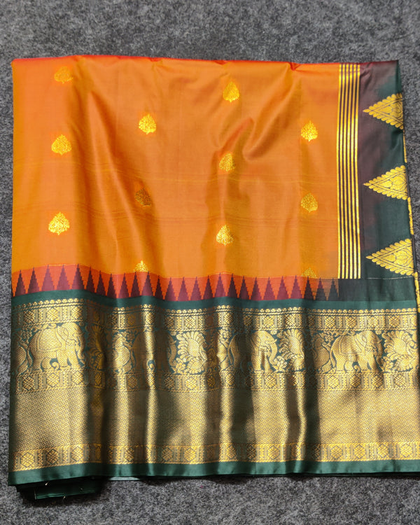 Gadwal Semi Silk Saree - GSM20