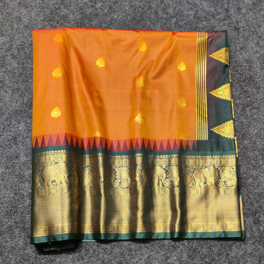 Gadwal Semi Silk Saree - GSM20