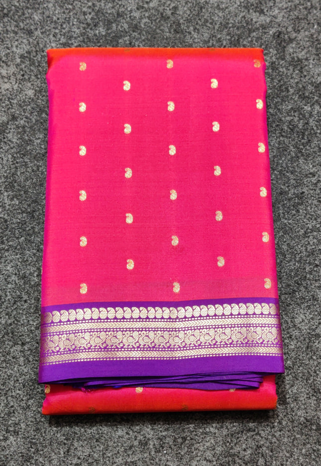 Kanchi pattu small border saree - KMP3160