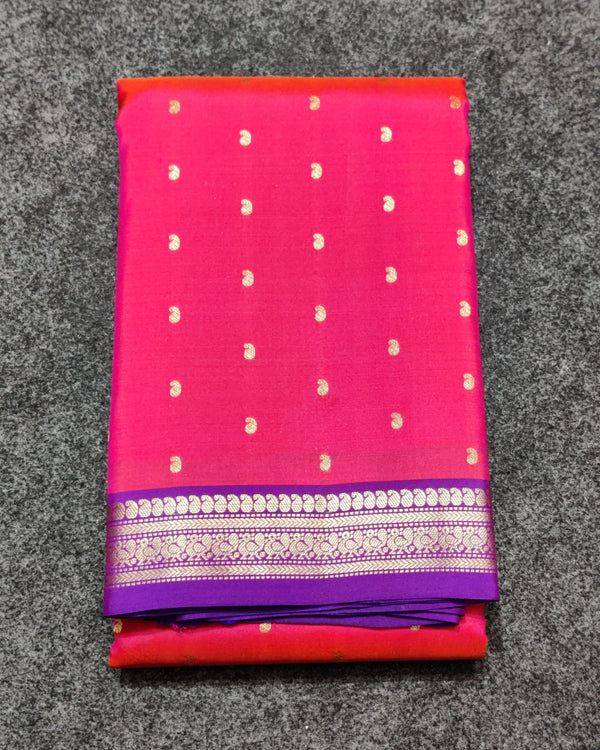Kanchi pattu small border saree - KMP248