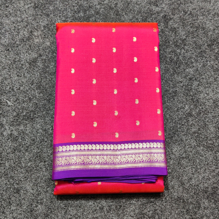 Kanchi pattu small border saree - KMP248