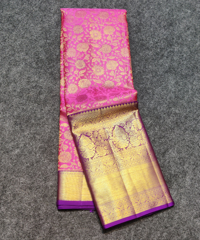 Kanchi Meenakari Brocade Pure handloom Silk Saree - KMP1646