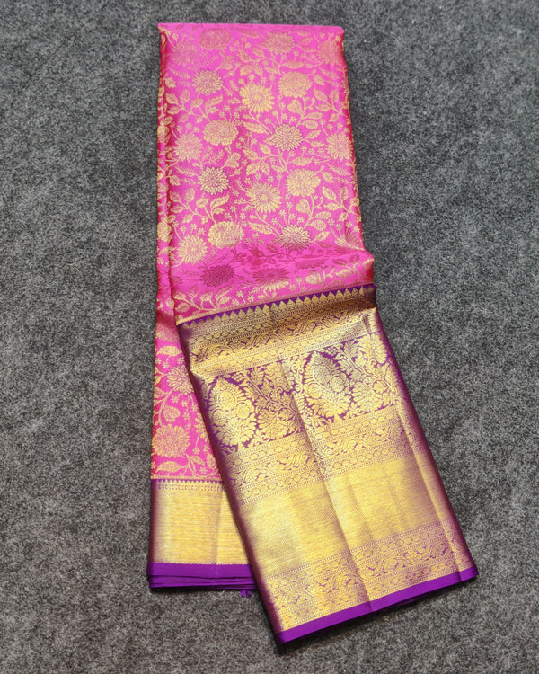 Kanchi Meenakari Brocade Pure handloom Silk Saree - KMP1646