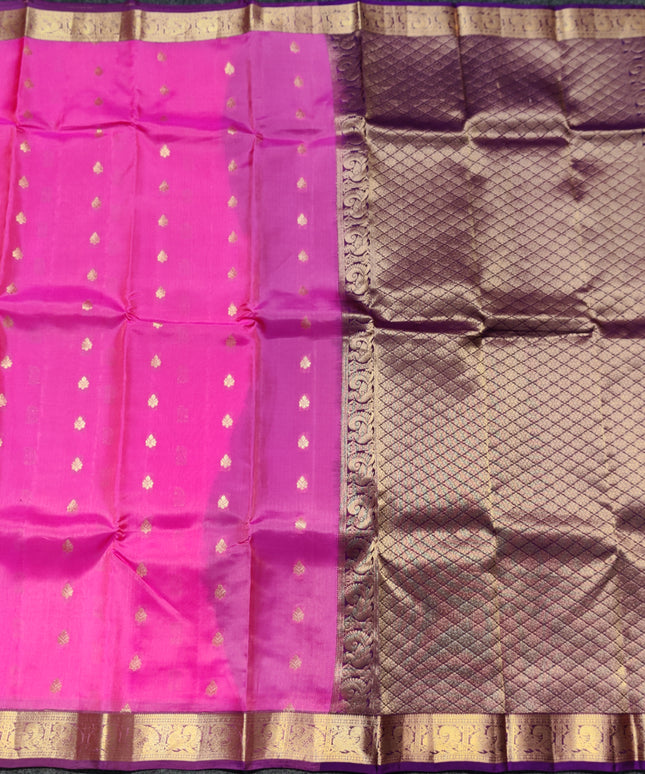Kanchipattu small border saree - KMP204
