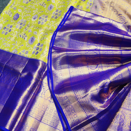 Kanchi Meenakari Brocade Pure handloom Silk Saree - KMP1782