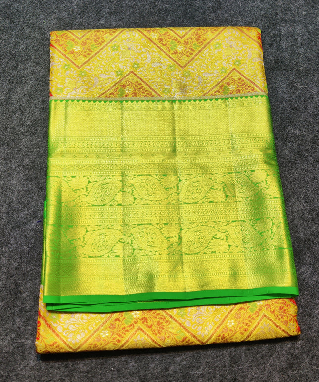 Kanchi Meenakari Brocade Pure handloom Silk Saree - KMP1786
