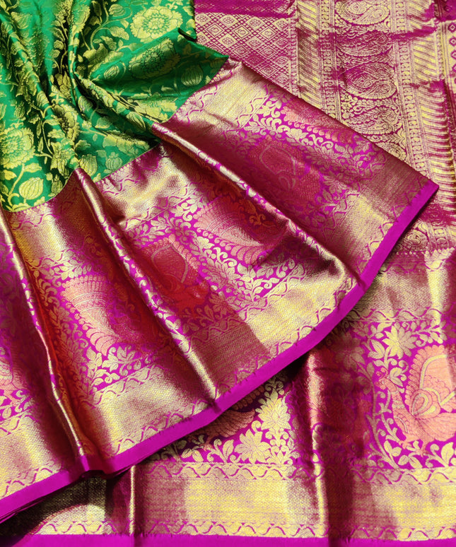 Kanchi pattu half fine Bridal Saree -HF283