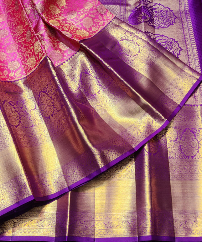 Kanchi Meenakari Brocade Pure handloom Silk Saree - KMP1646