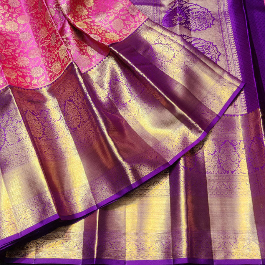 Kanchi Meenakari Brocade Pure handloom Silk Saree - KMP1646