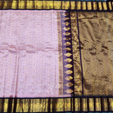 Gadwal Handloom Pure Silk Check Saree with Temple Border – GPS45