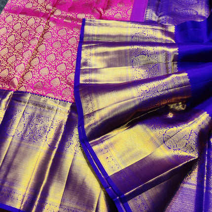 Kanchi Meenakari Brocade Pure handloom Silk Saree - KMP1994