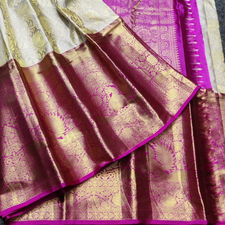 Kanchi pattu half fine bridal wear saree HF06