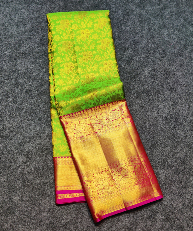 Kanchi Meenakari Brocade Pure handloom Silk Saree - KMP1988
