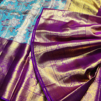 Kanchi Meenakari Brocade Pure handloom Silk Saree - KMP1789