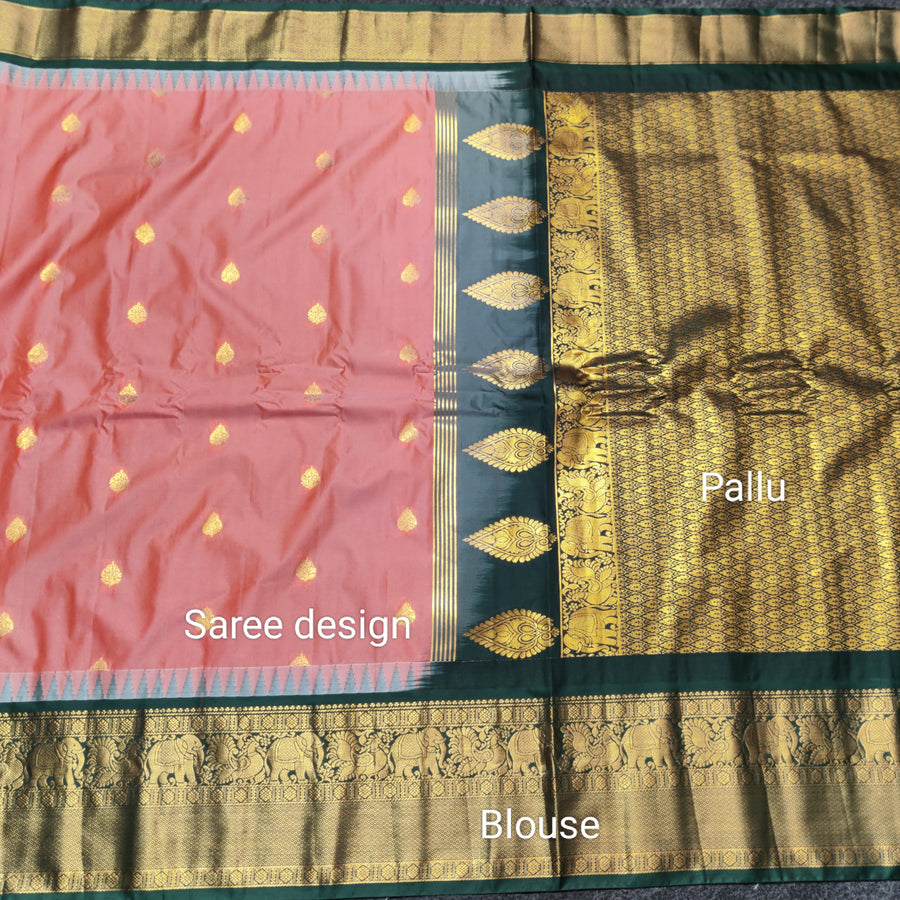 Gadwal Semi Silk Saree - GSM06