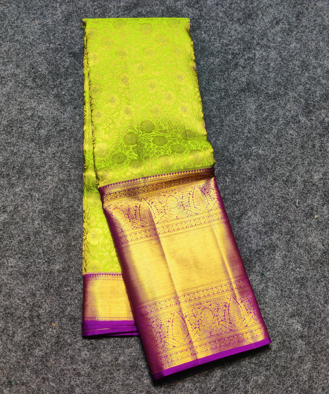 Kanchi Meenakari Brocade Pure handloom Silk Saree - KMP1643