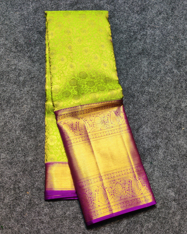 Kanchi Meenakari Brocade Pure handloom Silk Saree - KMP1643