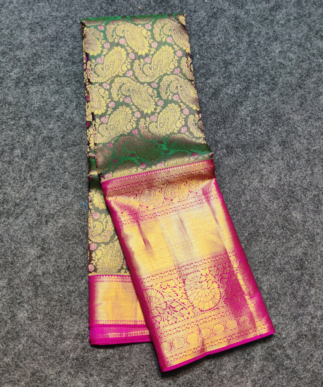 Kanchi Meenakari Brocade Pure handloom Silk Saree - KMP1992