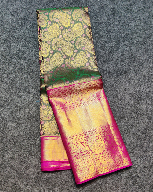 Kanchi Meenakari Brocade Pure handloom Silk Saree - KMP1992