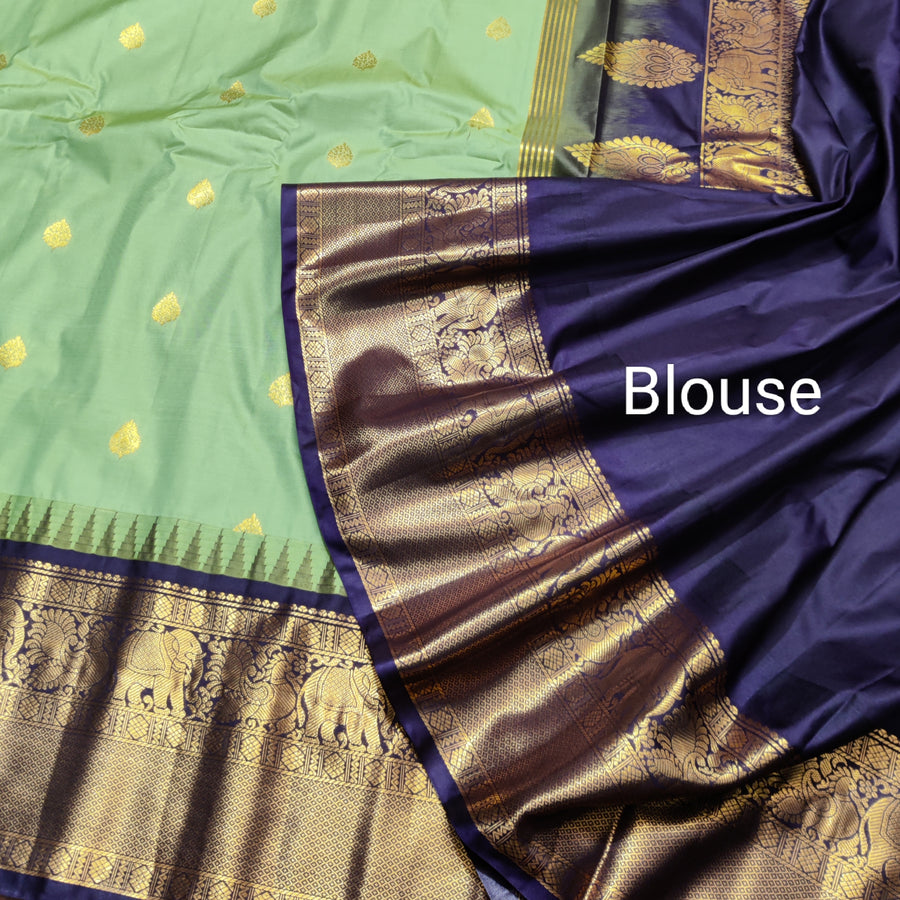 Gadwal Semi Silk Saree - GSM02