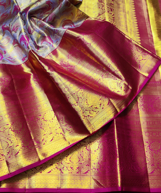Kanchi Meenakari Brocade Pure handloom Silk Saree - KMP1798