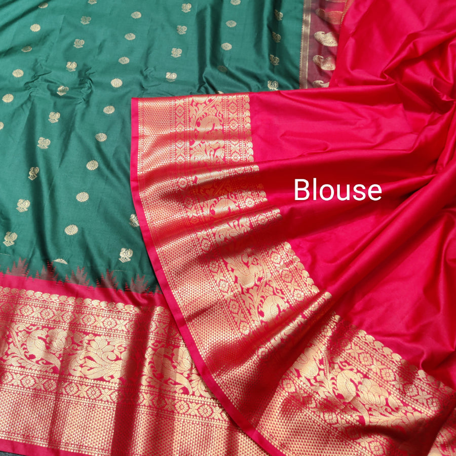 Gadwal Semi Silk Saree - GSM09