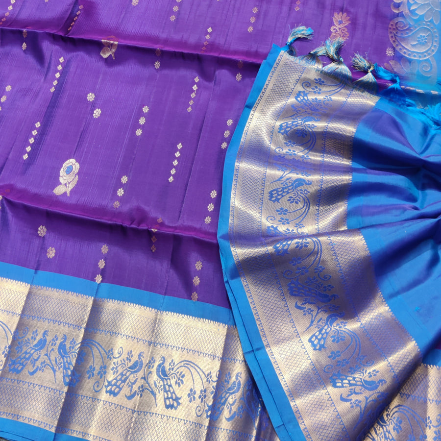 Meenakari kanchi lightweight pattu Saree - KMP132