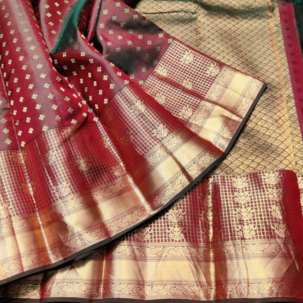 Kanchi pure vintage silk Saree - KMP2076