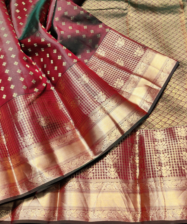 Kanchi pure vintage silk Saree - KMP2076