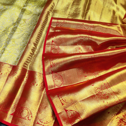 Kanchi Pattu Golden zari Bridal saree - KMP3036