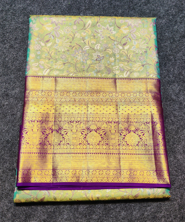 Kanchi Meenakari Brocade Pure handloom Silk Saree - KMP1795