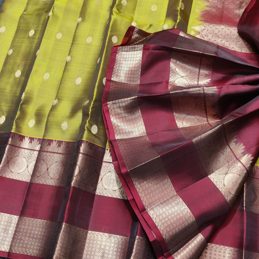 Kanchi Vintage Gap border pattu - KMP297