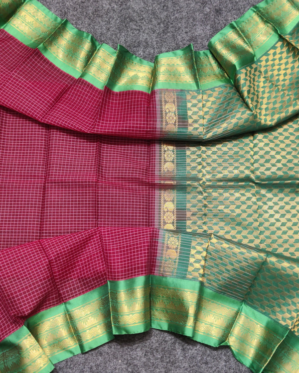 Gadwal cotton check - GC18 alternate view