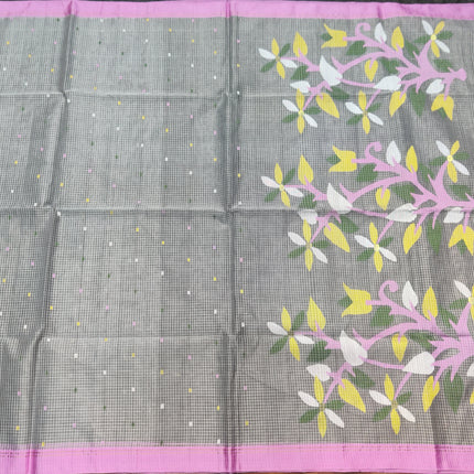 Jamdani handloom pure silk - JM08