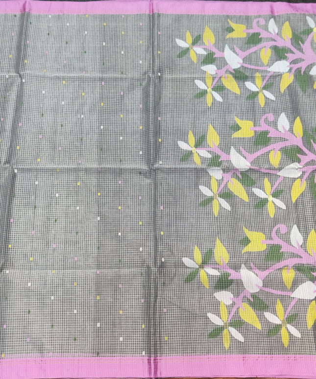 Jamdani handloom pure silk - JM08