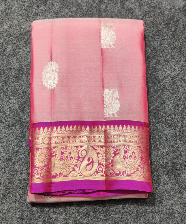 Kanchi pattu Small border saree - KMP90