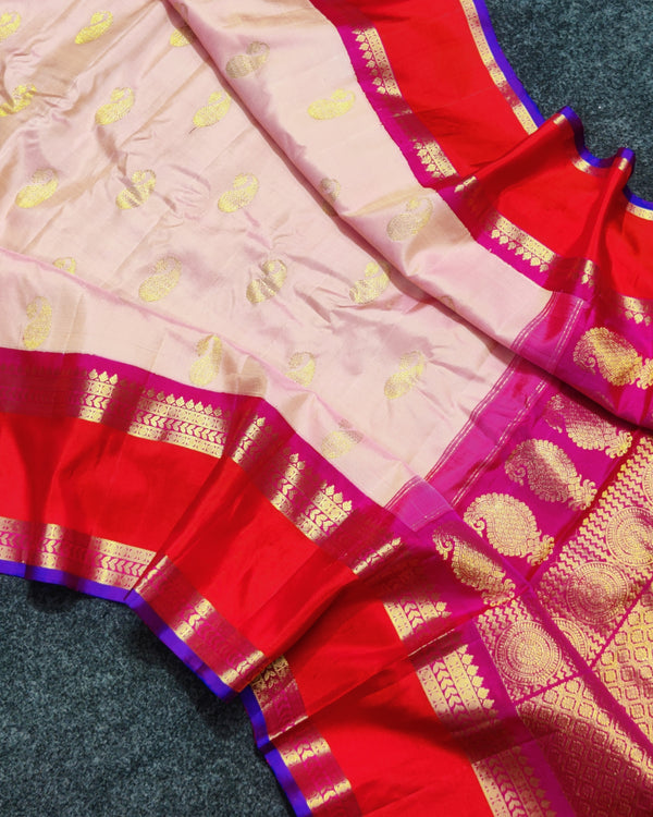 Gadwal Kuttu handloom Pure silk saree - GPS233