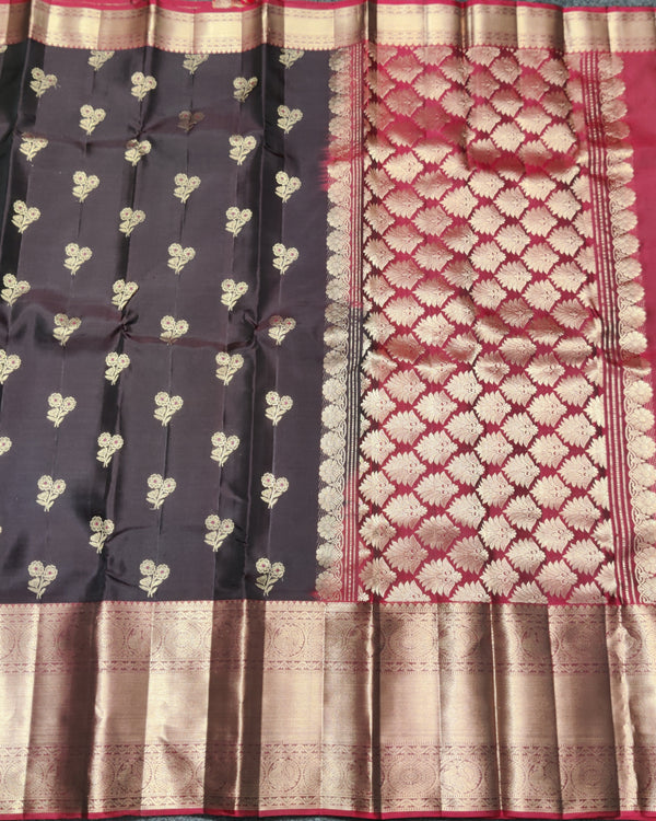 Kanchi Vintage Gap border pattu - KMP298 alternate view