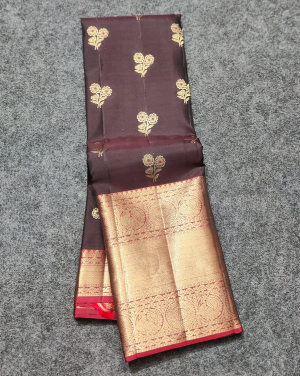Kanchi Vintage Gap border pattu - KMP298