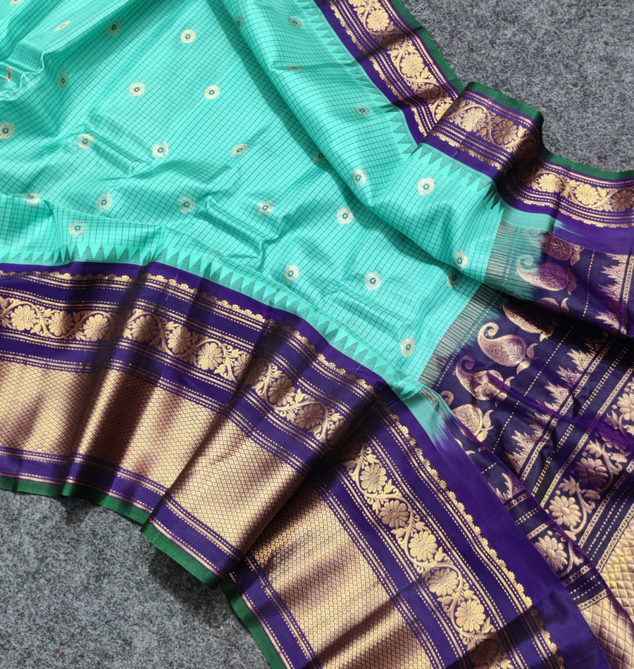 Gadwal Handloom pure silk- GPS41