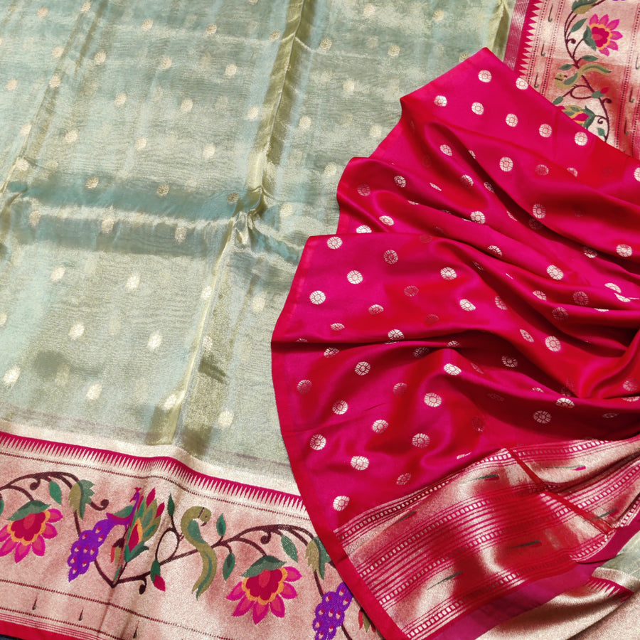 Banaras Tissue Paithani silk saree - BRS18