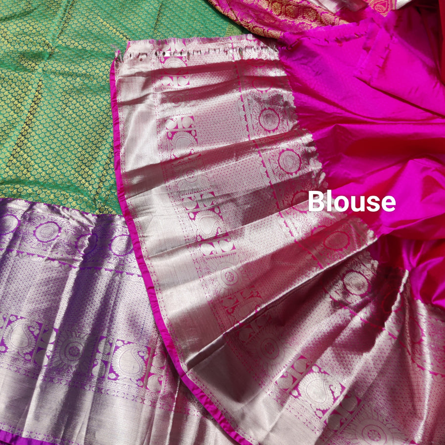 Kanchi pattu half fine bridal wear saree HF10