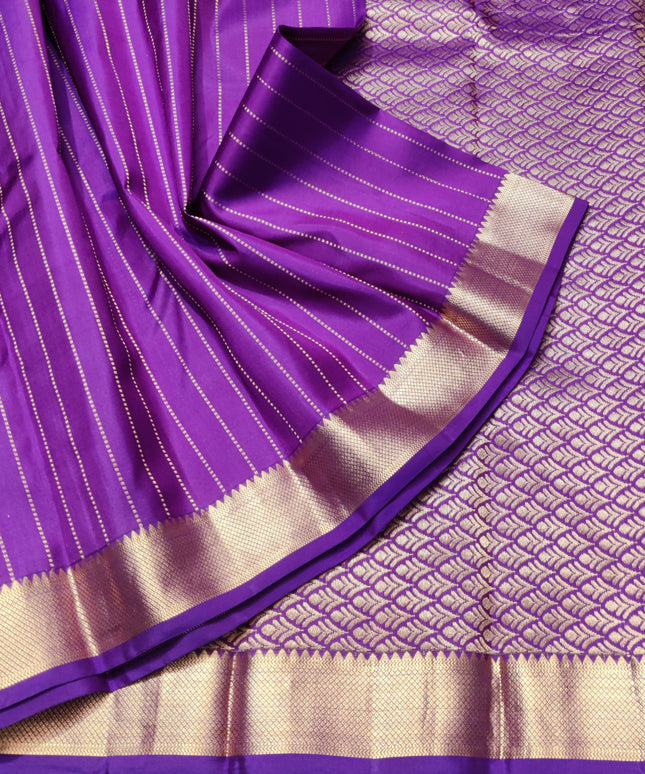Kanchi pattu small border saree - KMP255