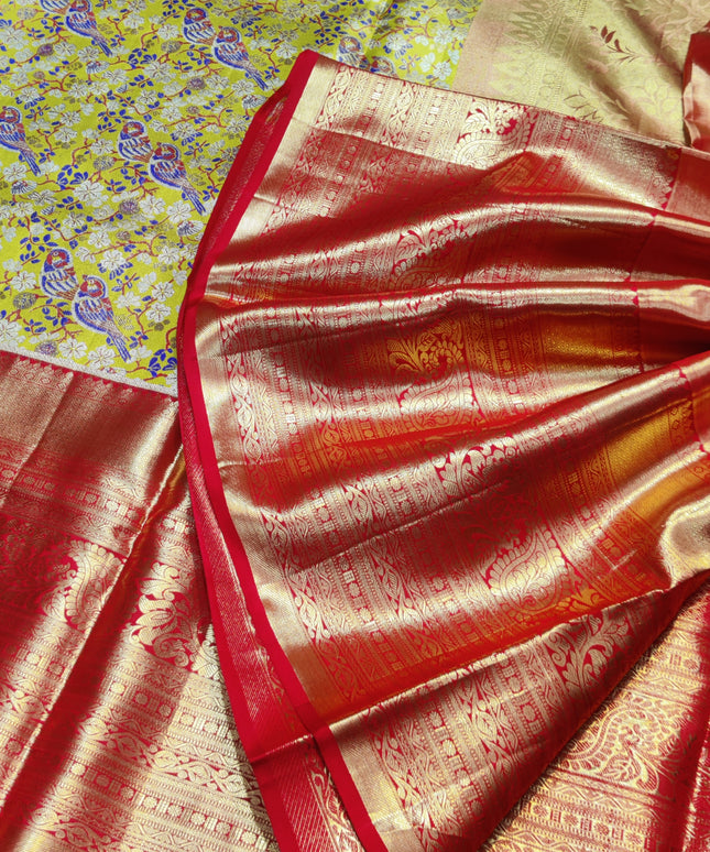 Kanchi Meenakari Brocade Pure handloom Silk Saree - KMP1781