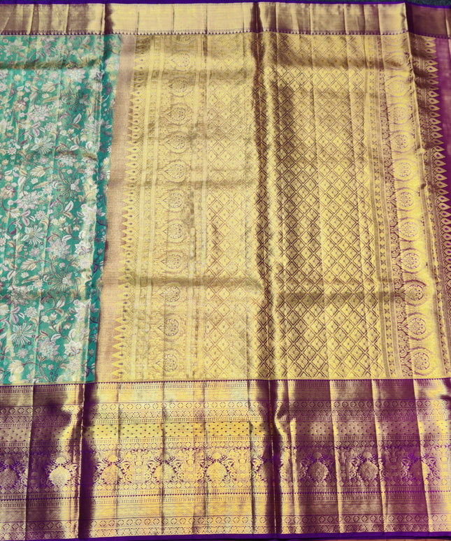 Kanchi Meenakari Brocade Pure handloom Silk Saree - KMP1795
