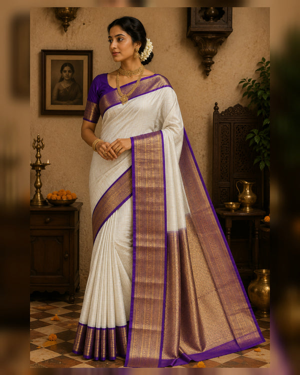 50% off Kanchi kuttu vintage Handloom saree - KMP61