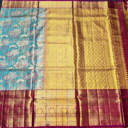 Kanchi Meenakari Brocade Pure handloom Silk Saree - KMP1797