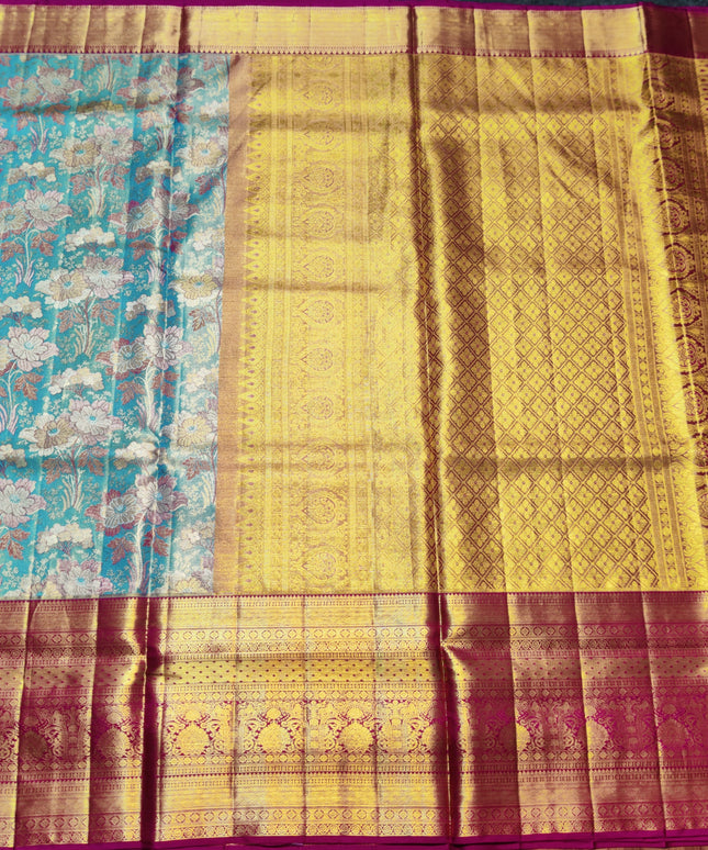 Kanchi Meenakari Brocade Pure handloom Silk Saree - KMP1797