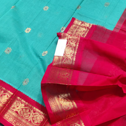 Gadwal Cotton With Butta Saree - GS07